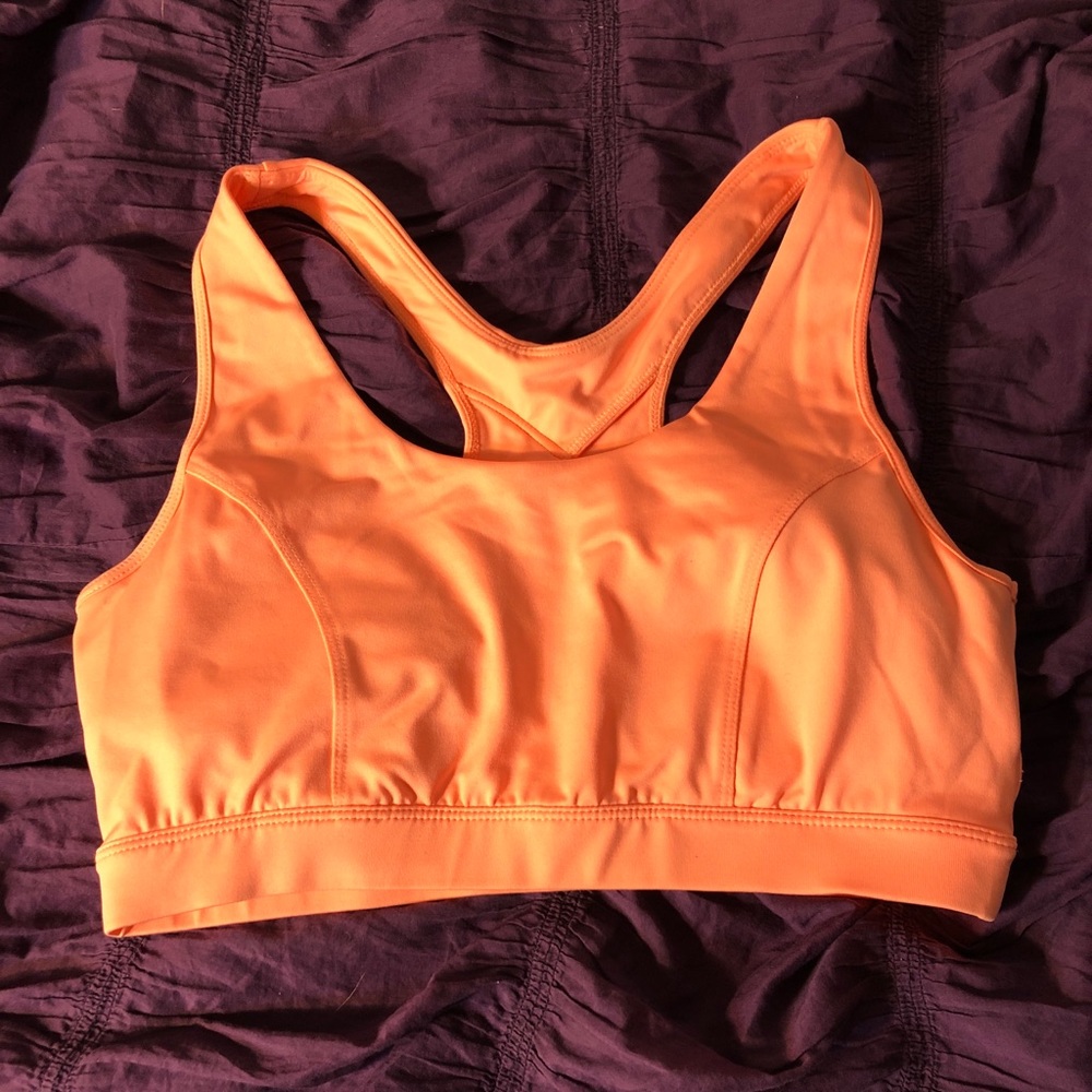 Orange sports bra
